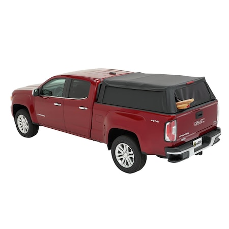 Bestop Supertop Truck Bed Cap 2  Black Diamond PVC Coated Sailcloth No Drill 77323-35